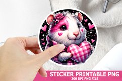 Valentine&#039;s Day Animal Sticker| Valentine&#039;s Day Sticker Product Image 1
