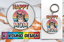 Radiant Sublimation Circle Ornaments PNG, Cat Lover Product Image 1