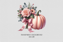 Pink Pumpkins Clipart, Pink Halloween PNG Product Image 8