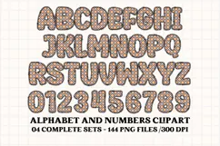 Boho tribal Alphabet png clipart, boho letters doodle Product Image 2