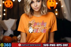 Spooky vibes SVG, Retro Halloween SVG Product Image 4