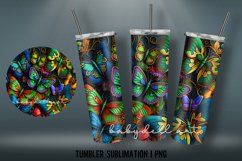 3D Tumbler Sublimation Design PNG | Butterfly 3D Tembler Product Image 2