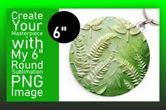 Fresh 3D Floral Keychain &amp; Coaster: Sublimation Circle Product Image 1