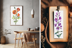 Watercolor California wildflowers Product Image 8