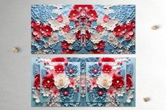 3D papercut patriotic USA flowers | Sublimation Mug designs Product Image 8