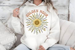 Floral Sun PNG, Golden Hour Sublimation Design Product Image 7