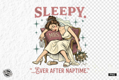 Vintage Funny Bride Sublimation PNG Product Image 1