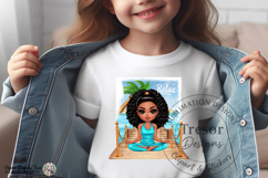 Relax Yoga Beach Meditation Design Tropical Wellness Chibi Product Image 4