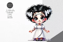 Halloween clipart, Frankenstein's wife clipart, Autumn clipa Product Image 1