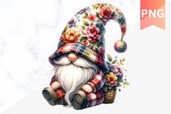 Floral Gnome Sublimation - Clipart PNG Bundle Product Image 9