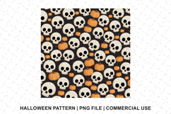 Halloween Skull Pattern Png | Sublimation | Digital Paper Product Image 1