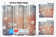 Christmas Snowflakes 20/30oz Tumbler, BONUS 25 Tumbler Product Image 1