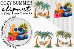 Whimsical Cozy Summer Clipart, Summer Vacation Clipart, Product Image 3