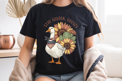 Patriotic Goose PNG Stay Golden Goosey Sunflower Sublimation Product Image 8