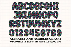 Rainbow Animal Alphabet png clipart, animal letters doodle Product Image 2