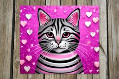 Valentine animals | 4 cute cat Skinny tumbler designs 2 Product Image 4