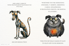 Quirky Zombie Dogs Clipart Product Image 2