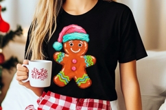 Brushstroke Gingerbread Man Sublimation Png. Product Image 6