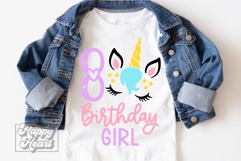 Eight Birthday Unicorn SVG - 8th Birthday Unicorn Shirt PNG Product Image 4