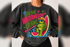 Watermelon Crawl PNG, Cute Turtle Summer Design, Watermelon Product Image 4