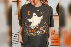 Floral Ghost PNG, Boho Halloween Ghost, Wildflower Spooky Product Image 6