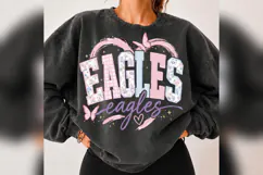 Eagles Spirit PNG, Floral Varsity School Design, Pastel Team Product Image 5