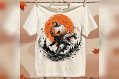 Pumpkin Head Scarecrow PNG, Jack O Lantern Halloween Design, Product Image 5