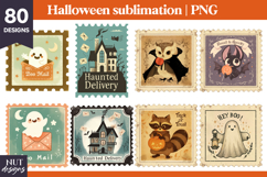 Stamp Halloween t-shirt Retro Halloween illustrations 80 png Product Image 8