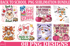 Back To School Sublimation Bundle, Back To School PNG design Product Image 1