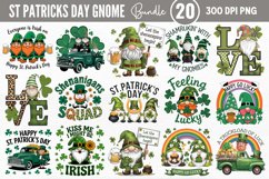 St Patricks Day Gnome Sublimation PNG Product Image 1