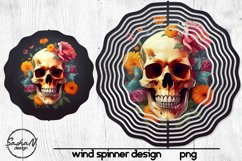 3d floral skull wind spinner designs Product Image 1