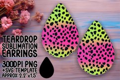 Glittery Leopard Patterns for Sublimation Earrings Product Image 1