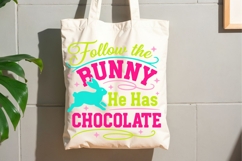 Follow The Bunny He Has Chocolate Svg, Easter Bunny Svg. Product Image 7