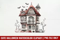 Cute Halloween Watercolor Clipart PNG Product Image 9