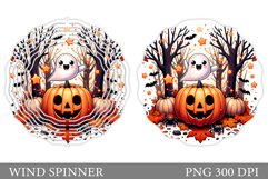 Cute Ghost Wind Spinner Design. Cute Halloween Wind Spinner Product Image 1