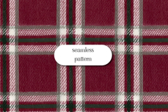 Burgundy Plaid Seamless Pattern Digital Paper Background Product Image 1