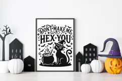 Don't Make Me Hex You Svg, Halloween Witch Svg, Cat Svg. Product Image 9