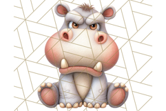 Adorable Angry Animals Clipart PNG, Cute Moody Faces Png Product Image 4