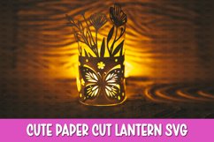 NEW 19 Floral and Butterflies Lanterns SVG Product Image 17