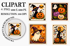 Halloween Postage Stamp Clipart Product Image 1