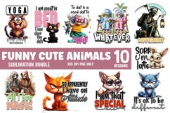 Funny Cute Animal Quotes Sublimation Bundle Product Image 1
