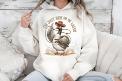 Just Here For The Lasso PNG - Cute Cowboy Goose Sublimation Product Image 7