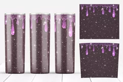 Skinny tumbler design. 20 oz, Shine Glitter Sublimation PNG. Product Image 11