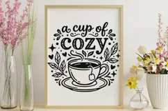 A Cup Of Cozy Svg, Tea Lover Svg, Tea Time Svg, Tea Cup Svg. Product Image 9