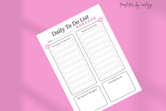 Minimalist Pink Work From Home Daily Planner Template Canva Product Image 5