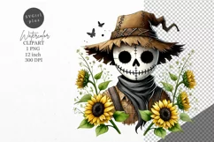 Halloween clipart, Scarecrow clipart, Autumn clipart Product Image 1