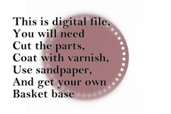 Plain round basket base 8 inch 20 cm digital file CDR SVG Product Image 9