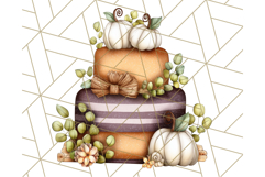 Fall Cake Clipart PNG, Autumn Cakes With Pumpkins Product Image 4