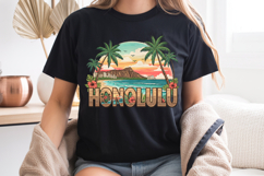 Honolulu Hawaii PNG, Vintage Surf Beach Palm Sublimation Product Image 8