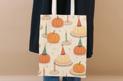 Pumpkin Spice Birthday Sweet Seamless Pattern, Digital Paper Product Image 7